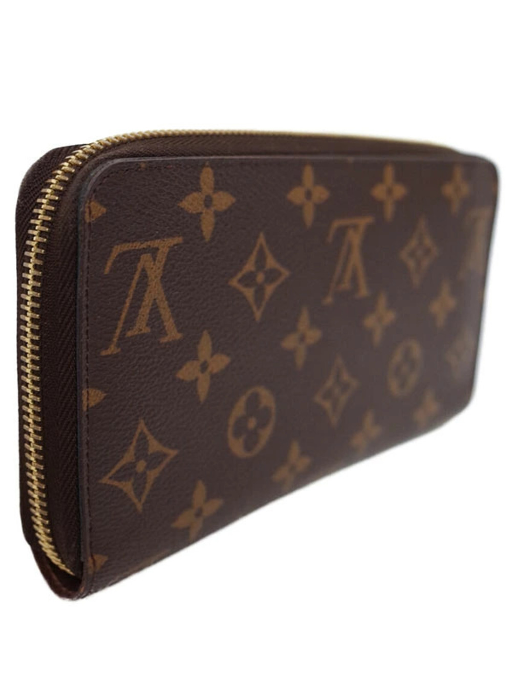 Louis Vuitton Wallet Round Long Monogram Zippy Zipper Brown